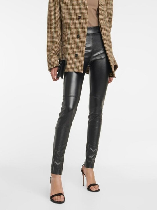 Wolford Pants - Wolford Estella Leggings - Faux Leather in Black Sz 4